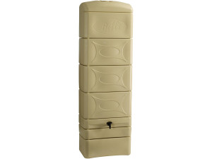 Regenwassersammler für Wand 300 l mit Dachrinnen-Anschlussset "Malang"  - Beige