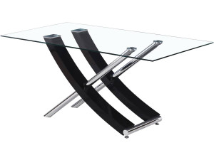 Esstisch "Diva" - 160 x 90 x 76 cm - Schwarz lackiert
