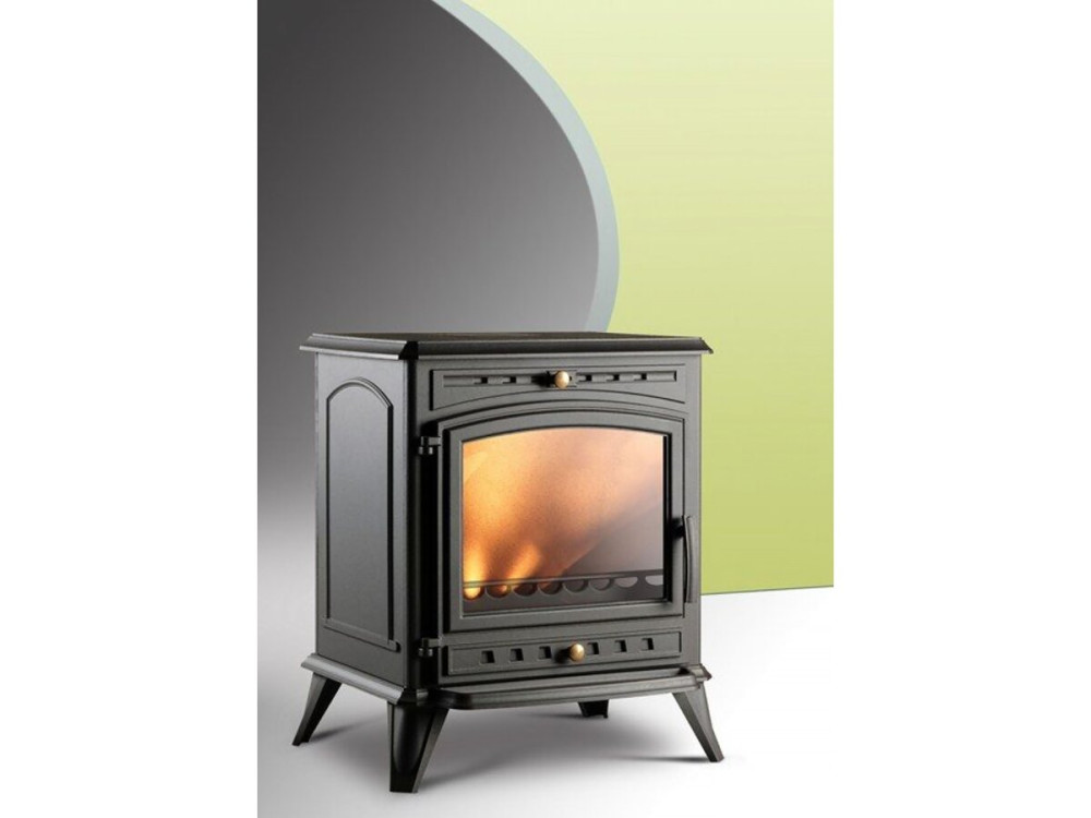 Poêle à bois "Altea" - 74.4 x 64.4 x 54.7 cm - 5 à  12 KW - Anthracite