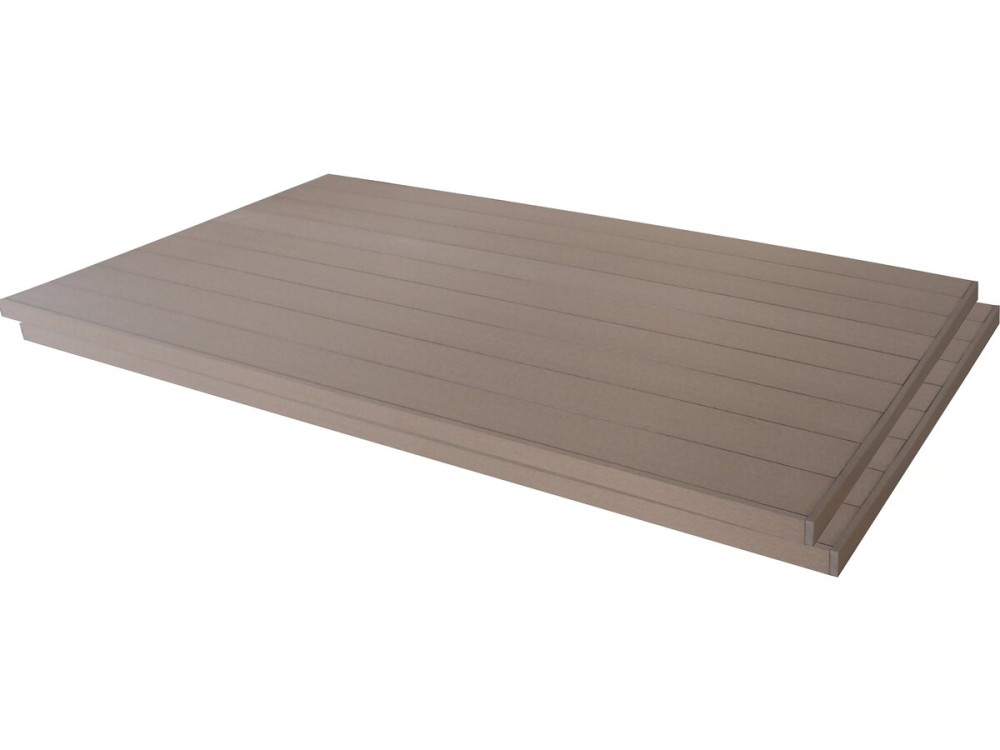 Satz von 3 Vollverbund-Terrassendielen - 2,4 m- Fläche ca. 1,05 m² - Braun