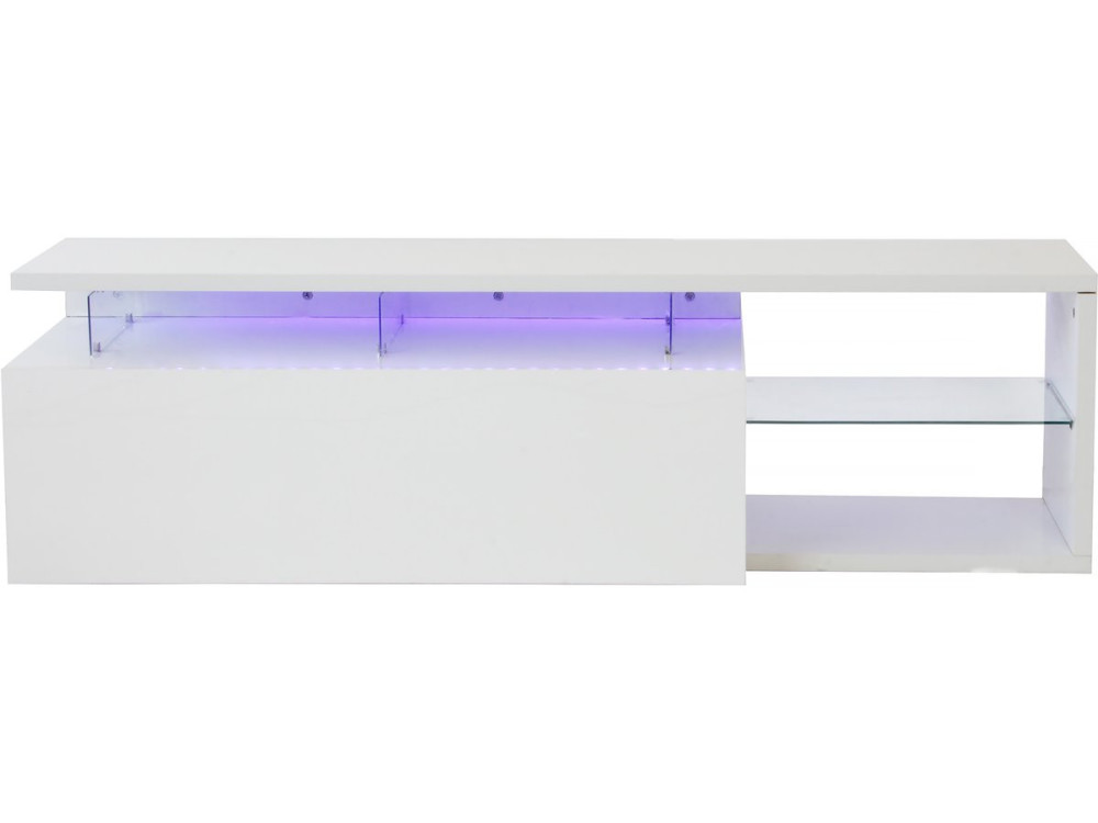 TV-Möbel lackiert mit LED "Penny" - 150 x 41 x 38 cm - Weiß