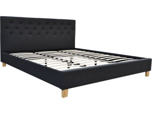 Einzelbett "Emmy" - 180 x 200 cm - Dunkelgrau