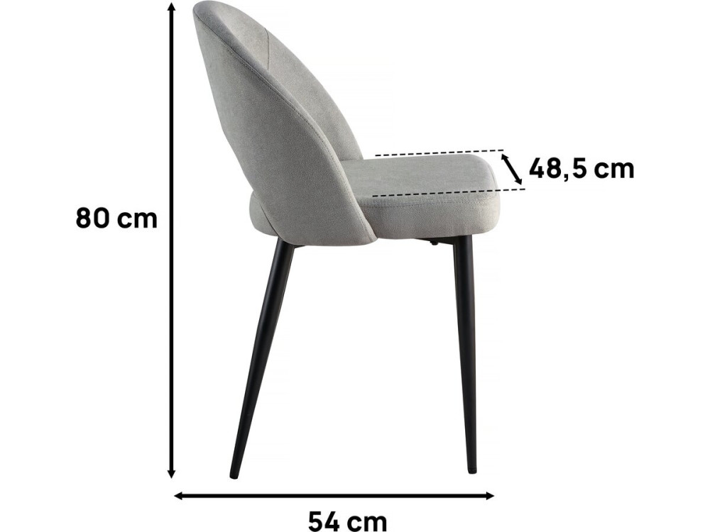 Stuhl 2er-Set "Alma" - Grau