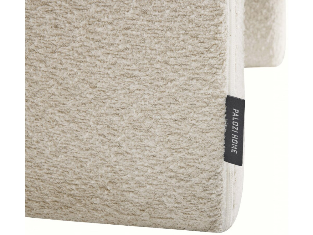 Sessel im Bouclé-Design mit 3 Füßen „Madison“ - Weiß
