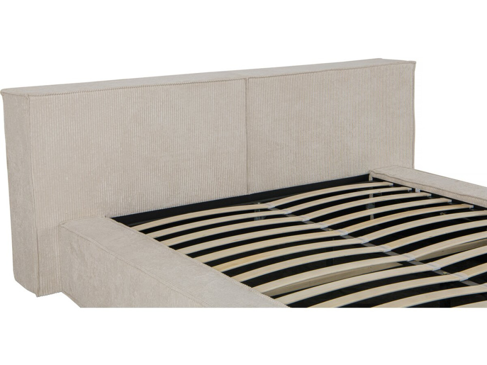 Kofferbett aus Cord Couchevel“ - 140 x 190 cm - Beige
