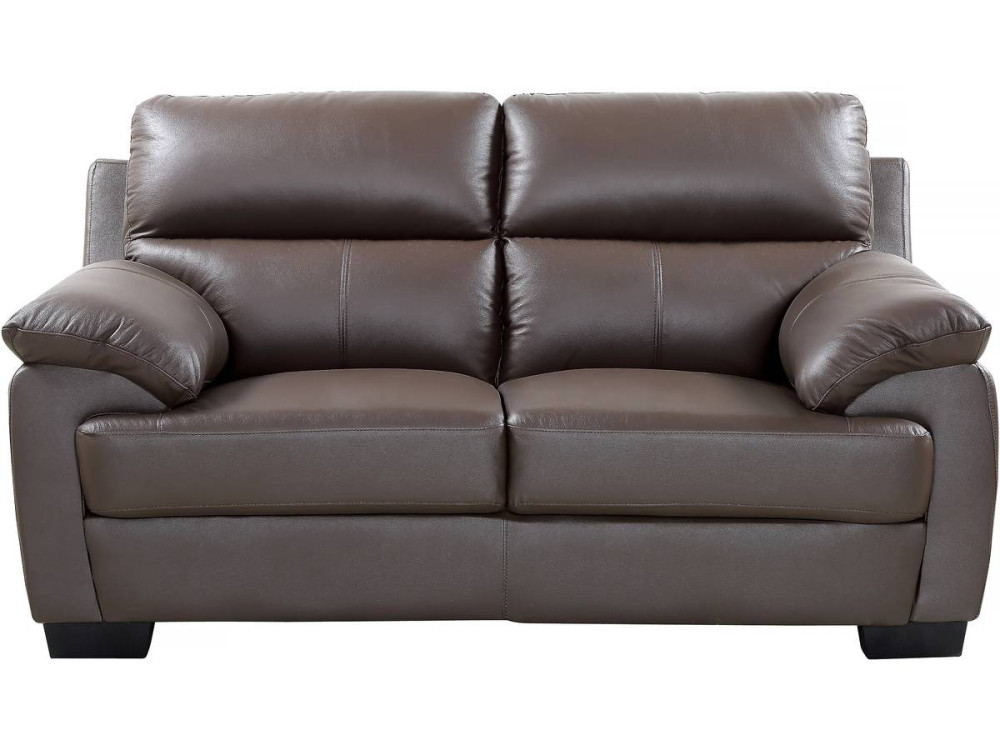 Sofa aus Leder und PVC "Cardiff"-  163 x 92 x 93 cm - Schokolade
