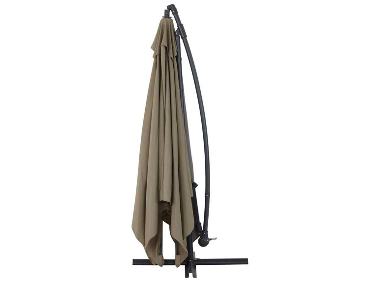 Garten-Ampelschirm "Ilios 3" - Quadrat - 3 x 3 m - Taupe