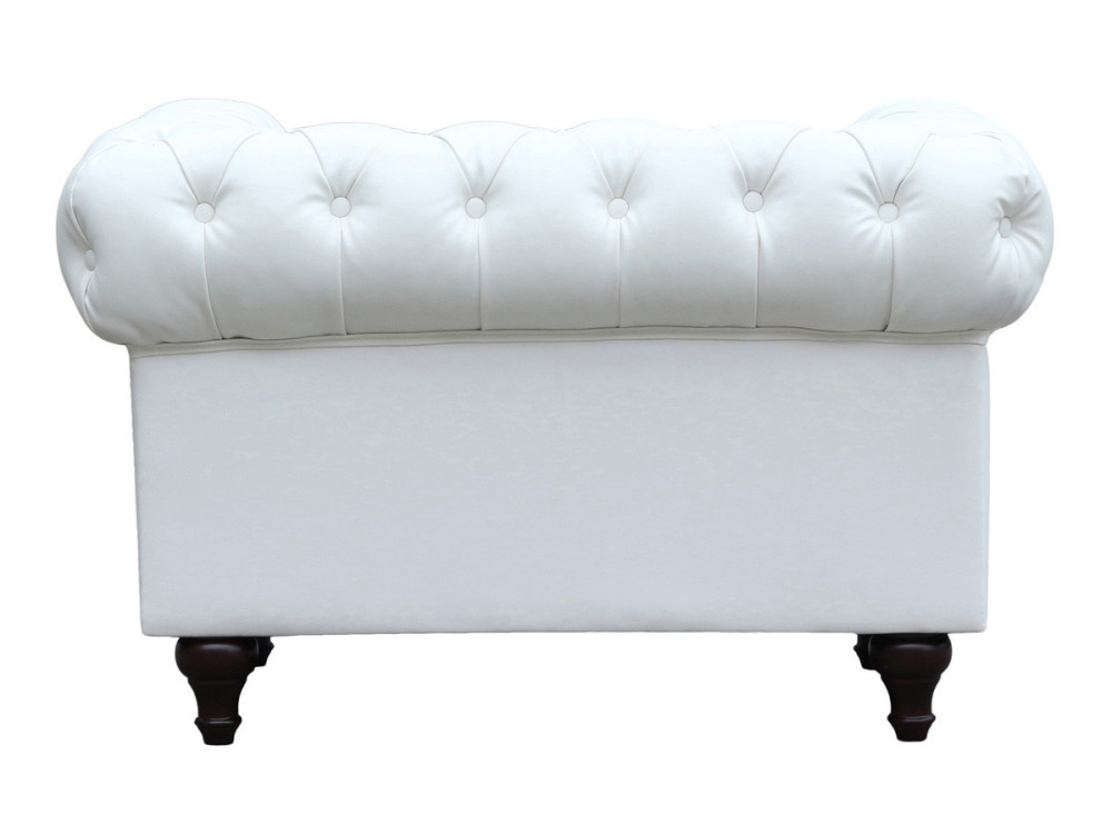 Chesterfield Sessel "Aliza" - 111 x 82 x 70 cm - Weiß