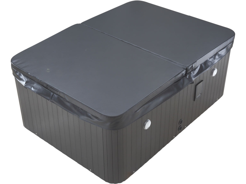 LED-Whirlpool "Haïti" 4 Personen - Integrierter Bluetooth-Lautsprecher - Grau