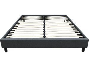 Lattenrost "Andy" mit Stoffüberzug - 160 x 200 cm - Anthrazitgrau