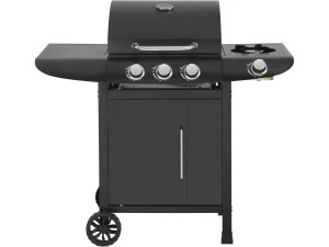 Gasgrill "Feria 4" - 4 Brenner davon 1 Seitenbrenner - 11,5 kW - Schwarz