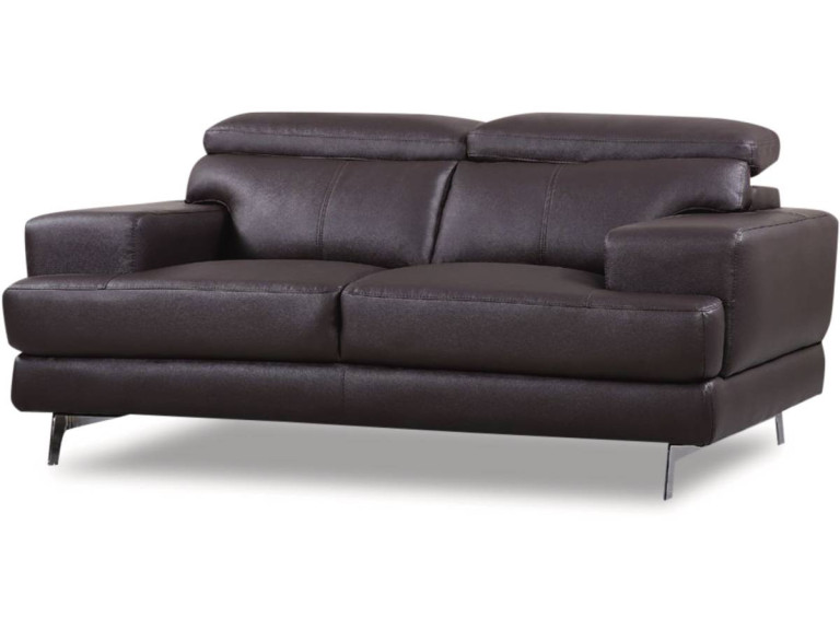 Sofa aus rekonstituiertem Leder/PVC " Venedig " - 2 Sitzer  - Braun