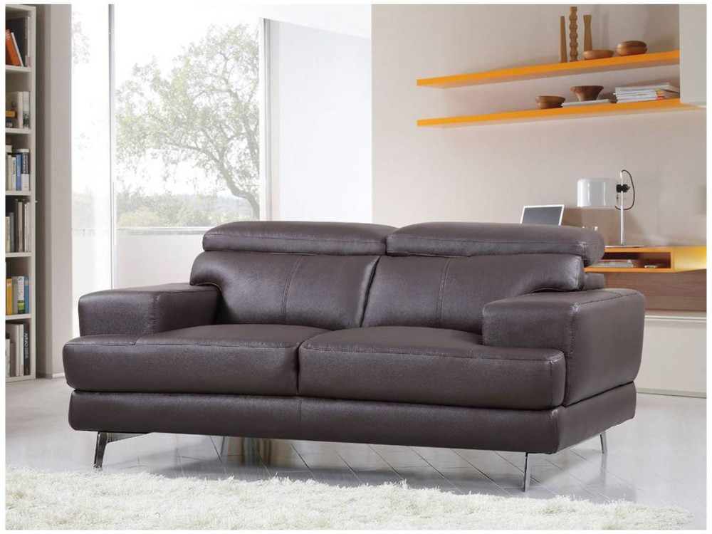 Sofa aus rekonstituiertem Leder/PVC " Venedig " - 2 Sitzer  - Braun