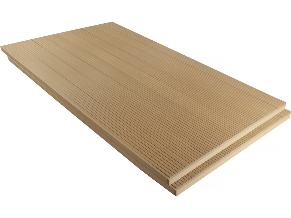 Terrassendielen 3er-Set Hohlkammer-Verbundstoff - Länge: 2,4 m - Fläche 1 m² - Terrakotta