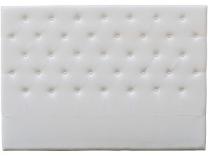 Gepolstertes Kopfteil "Deco"  - 149 cm - Weiß - Aus PVC