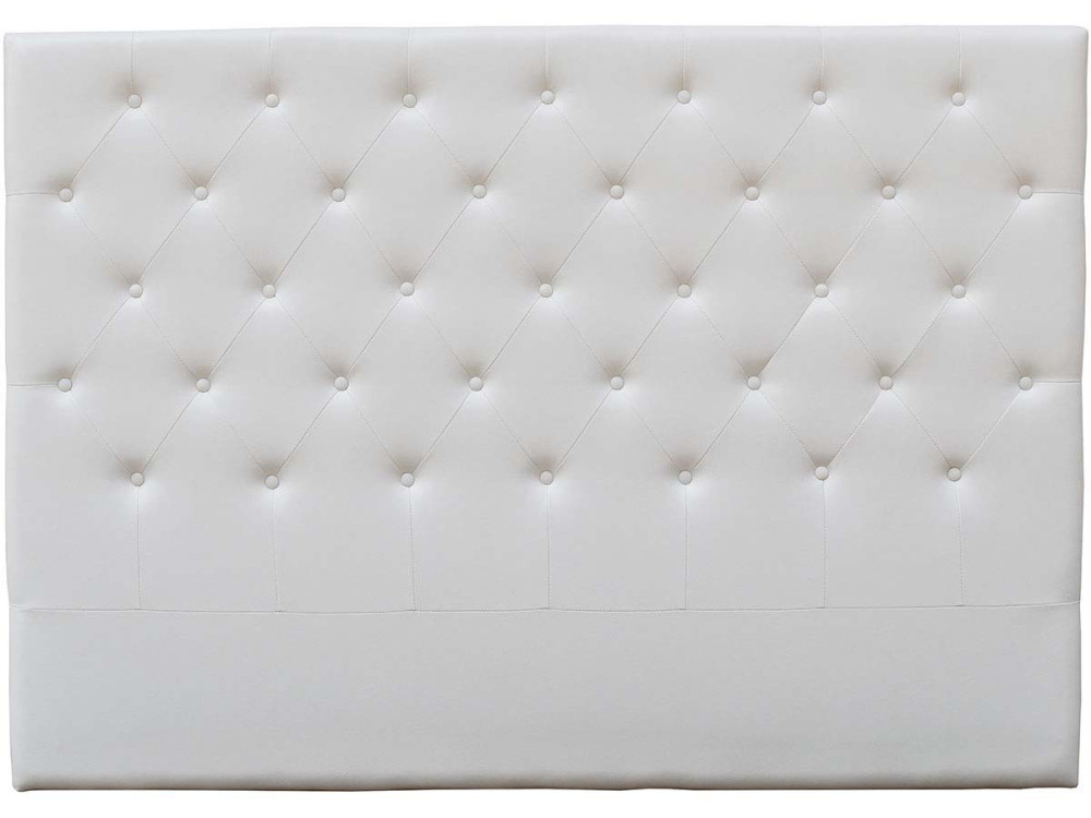 Gepolstertes Kopfteil "Deco"  - 149 cm - Weiß - Aus PVC