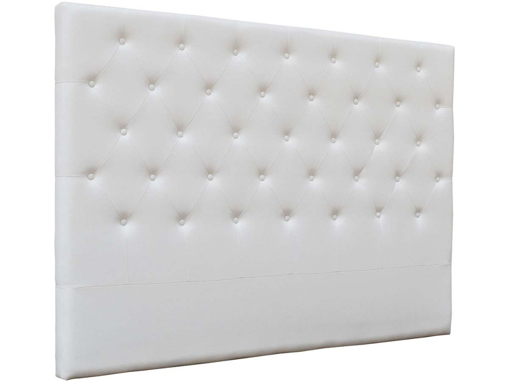 Gepolstertes Kopfteil "Deco"  - 149 cm - Weiß - Aus PVC