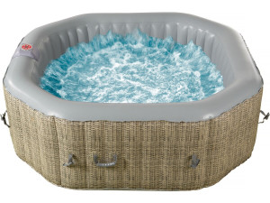 Aufblasbarer Whirlpool achteckig "New York" - 6 Personen - Hellgrau/Braun