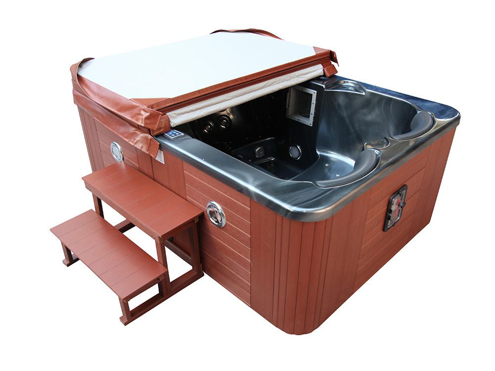 Whirlpool "Fidji" 4 Personen - Graue Wanne - Balboa-System + integrierte Iphone-Basis - 210 x 152 x 81 cm
