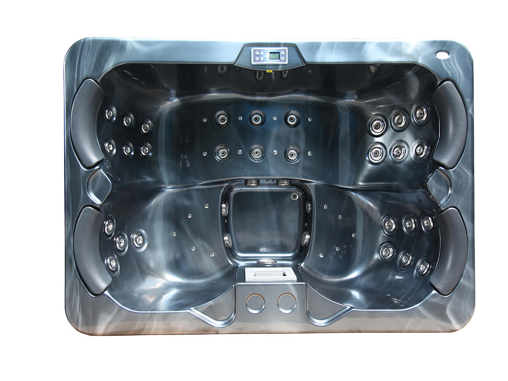 Whirlpool "Fidji" 4 Personen - Graue Wanne - Balboa-System + integrierte Iphone-Basis - 210 x 152 x 81 cm