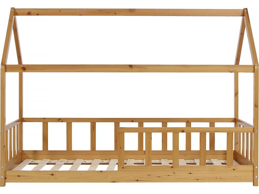 Holzhüttenbett für Kinder "Mila" - 90 x 190 cm - Braun