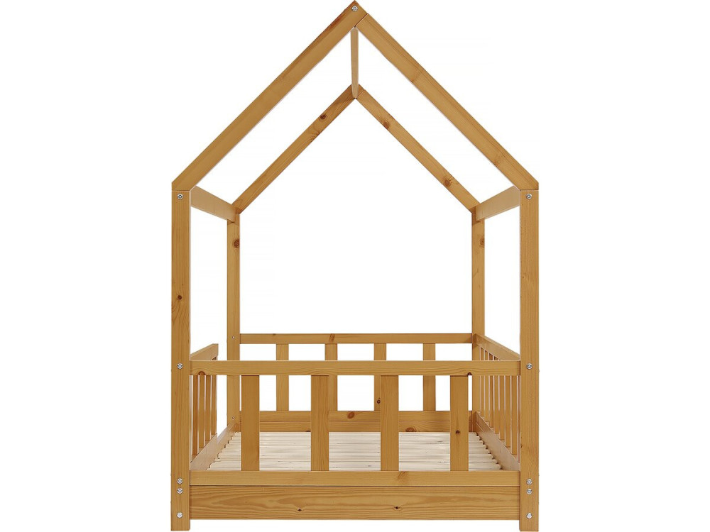 Holzhüttenbett für Kinder "Mila" - 90 x 190 cm - Braun