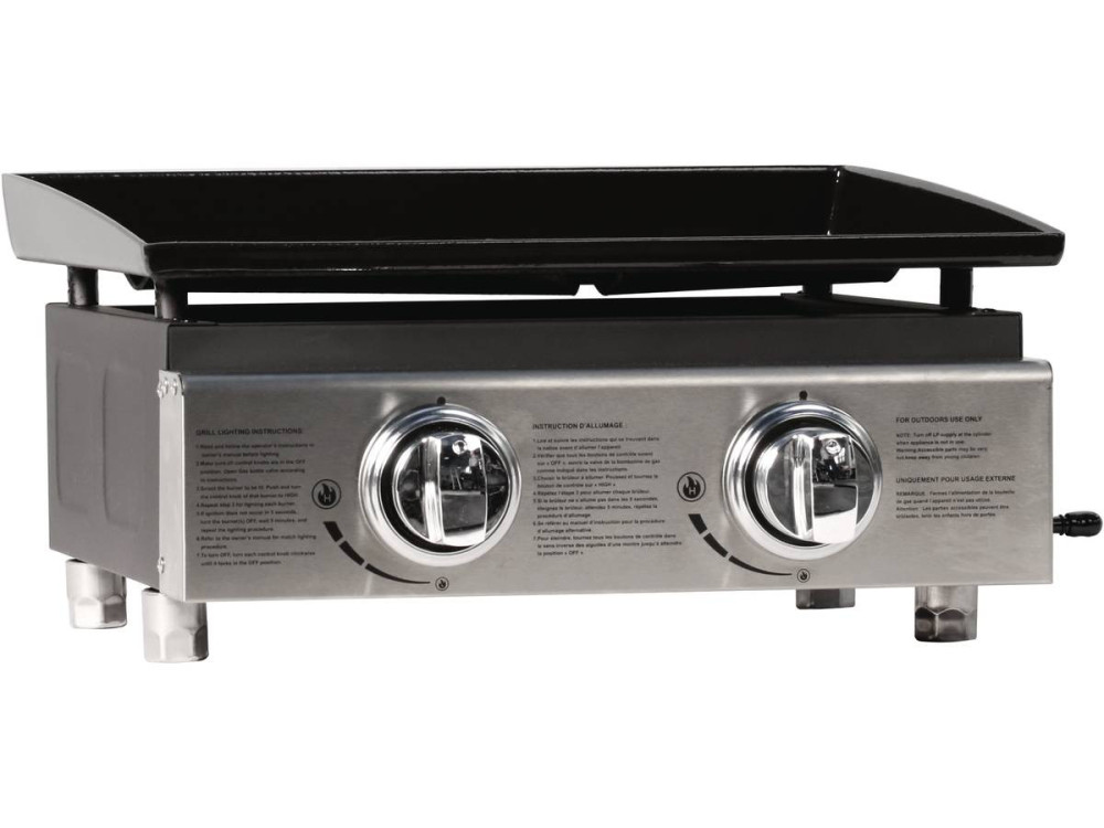 Plancha "Presto 2" - 2 Brenner - 5 kW - Grau
