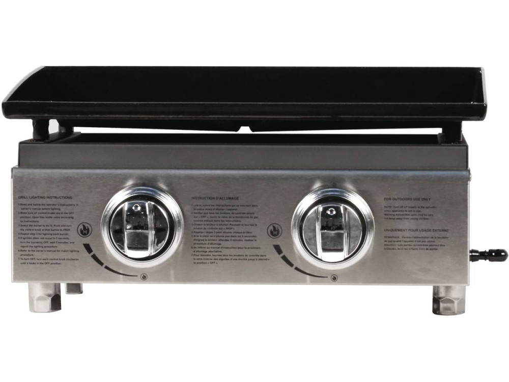 Plancha "Presto 2" - 2 Brenner - 5 kW - Grau