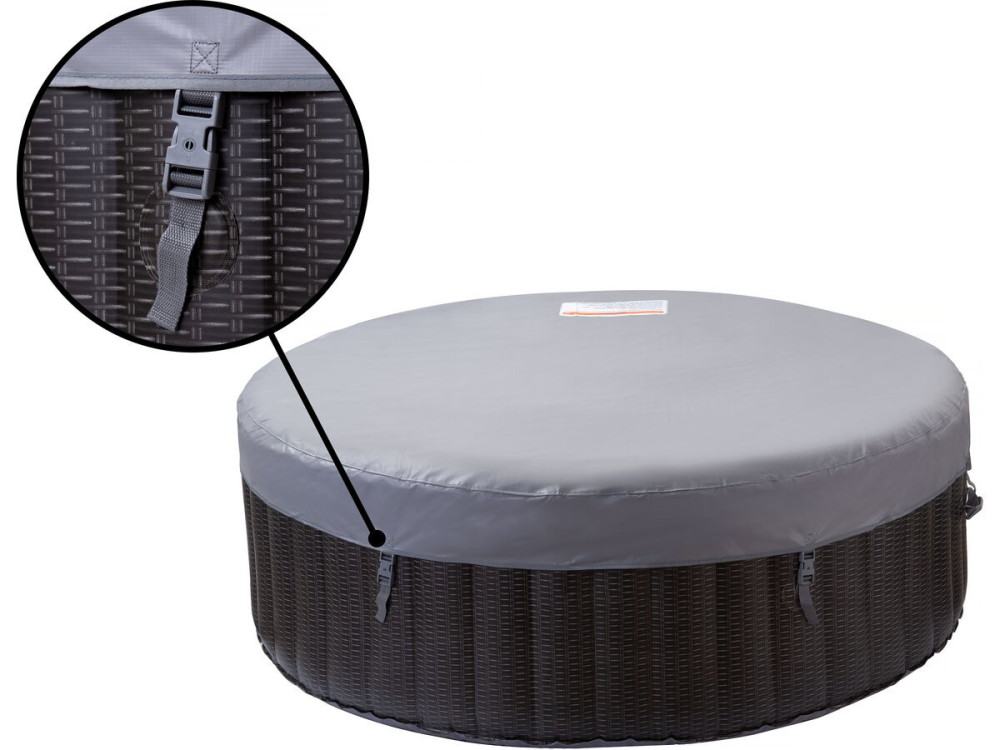 Aufblasbarer PVC-Whirlpool "Malaga" - 4 Plätze - Grau