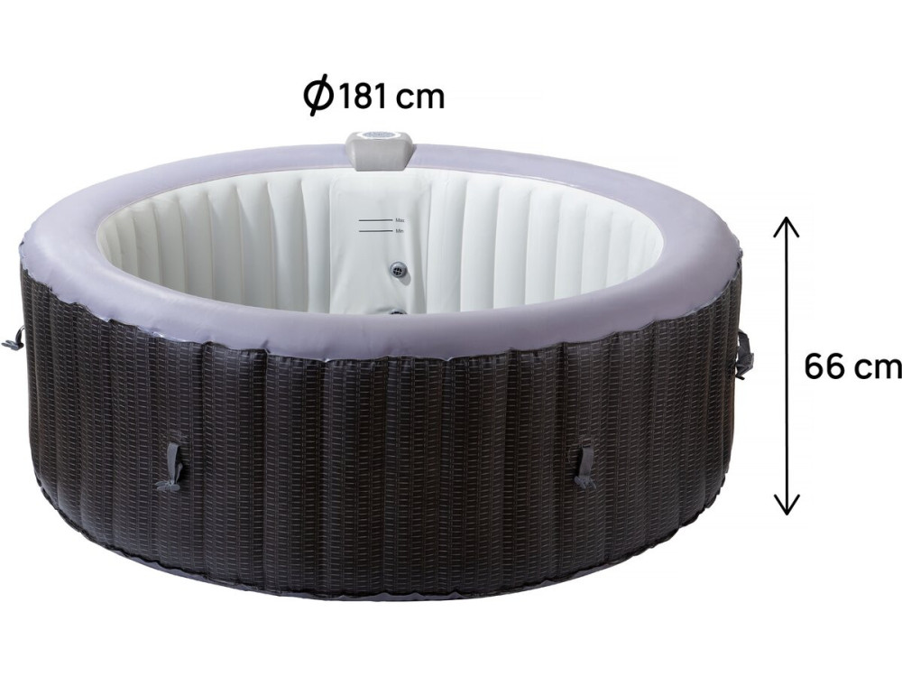 Aufblasbarer PVC-Whirlpool "Malaga" - 4 Plätze - Grau