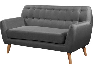Sofa aus Stoff "Cody" - 145 x 77 x 84 cm - 2-Sitzer - Grau