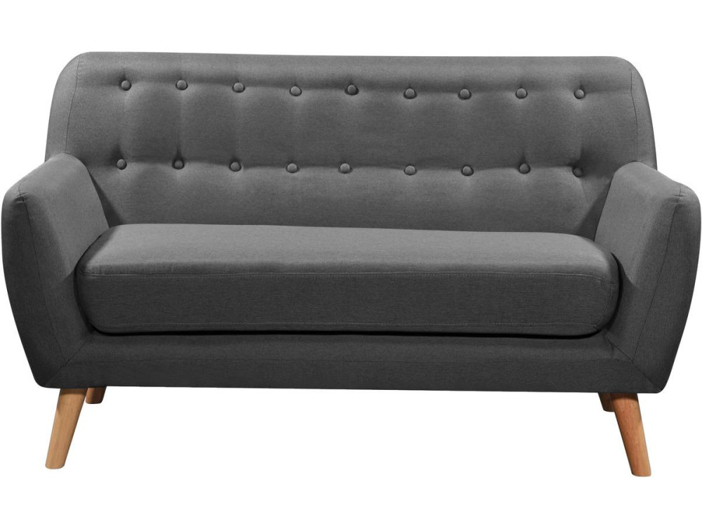 Sofa aus Stoff "Cody" - 145 x 77 x 84 cm - 2-Sitzer - Grau