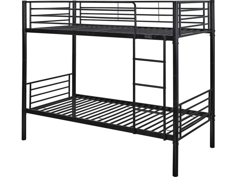 Stockbett  "ADAM" - Metal - Schwarz Couleur Taupe