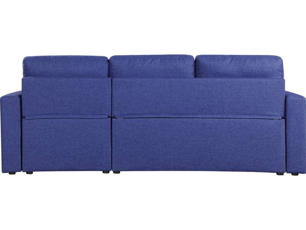 Ecksofa reversibel mit Schlaffunktion und Stauraum „Alain“ - 3-Sitzer - Blau