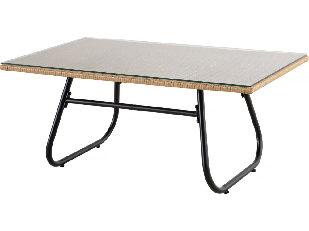 Gartensalon aus Rattan "Melo" - 4-Sitzer - Weiß/Braun