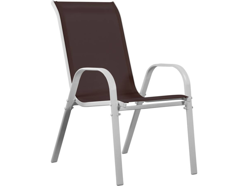 Gartenstuhl aus Textilene "Cordoba" - Phoenix - Taupe - 4er-Set