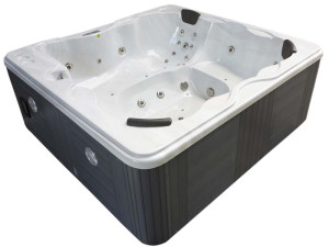 Whirlpool "Cuba" 6 Personen - Weiße Wanne - Balboa-System + integrierte Bluetooth-Lautsprecher - 220  x210 x 80 cm
