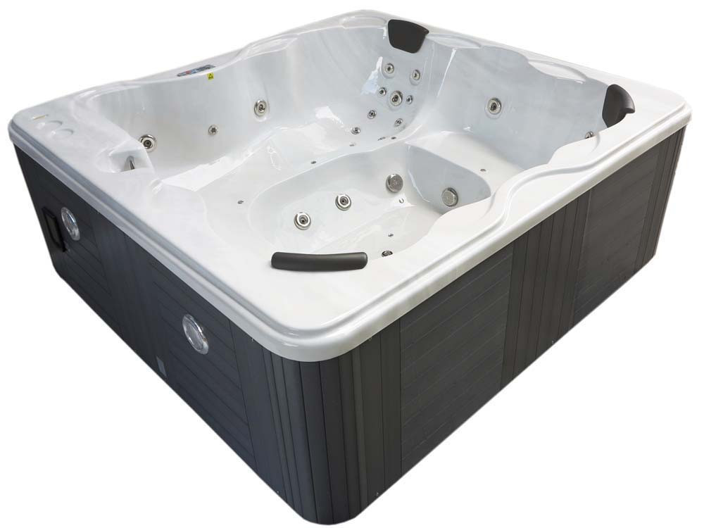 Whirlpool "Cuba" 6 Personen - Weiße Wanne - Balboa-System + integrierte Bluetooth-Lautsprecher - 220  x210 x 80 cm