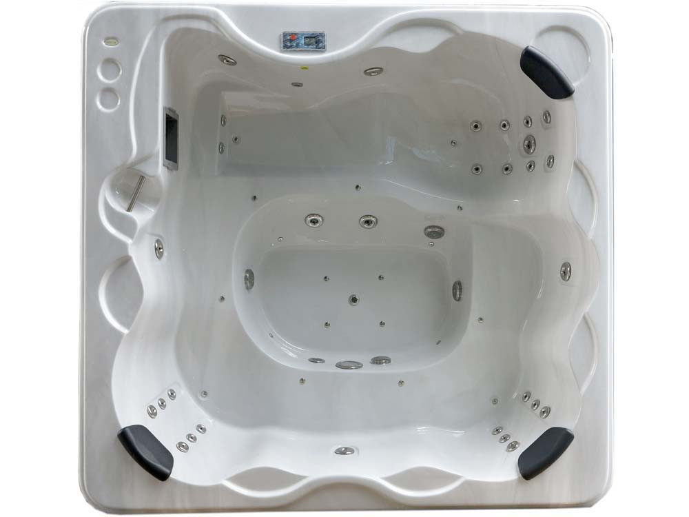 Whirlpool "Cuba" 6 Personen - Weiße Wanne - Balboa-System + integrierte Bluetooth-Lautsprecher - 220  x210 x 80 cm
