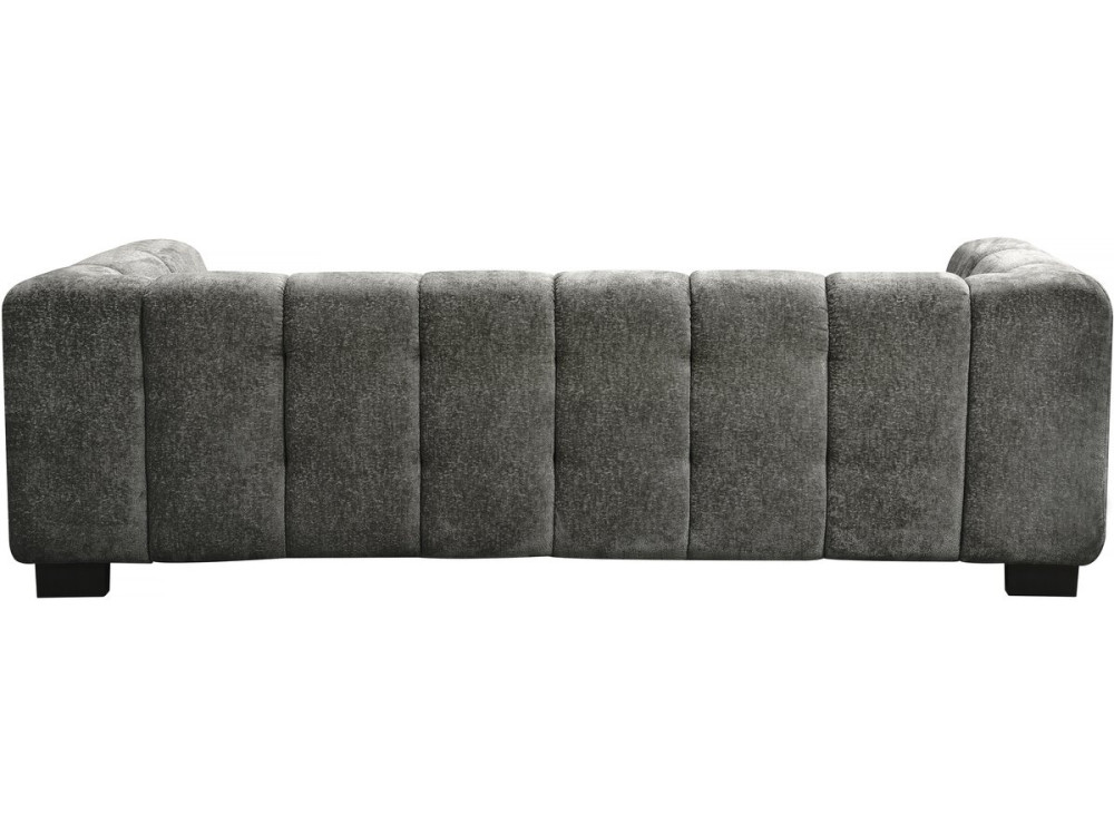 Designer 3-Sitzer Sofa aus Chenille-Stoff "Foch"- Grau