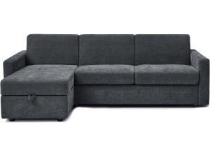 Wendbares und schnell umwandelbares Ecksofa im Stoff „Celia“ – 3-Sitzer – Grau