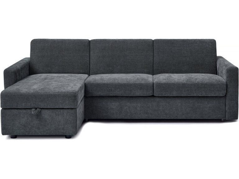 Wendbares und schnell umwandelbares Ecksofa im Stoff „Celia“ – 3-Sitzer – Grau