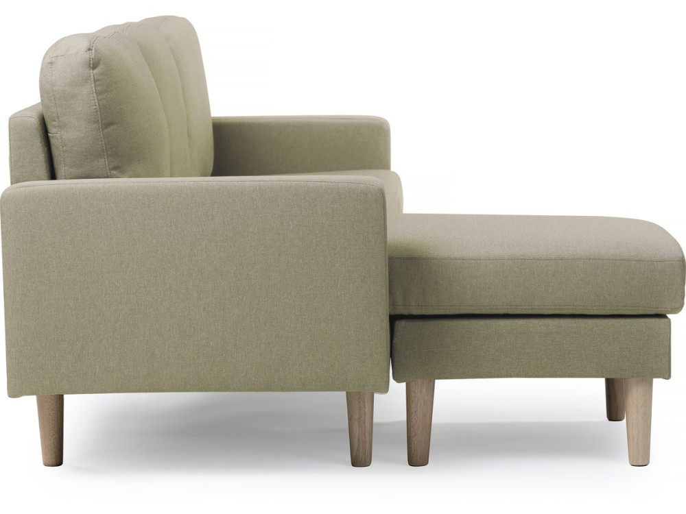 Ecksofa reversibel aus Stoff "Gabby" - 3-Sitzer - Beige