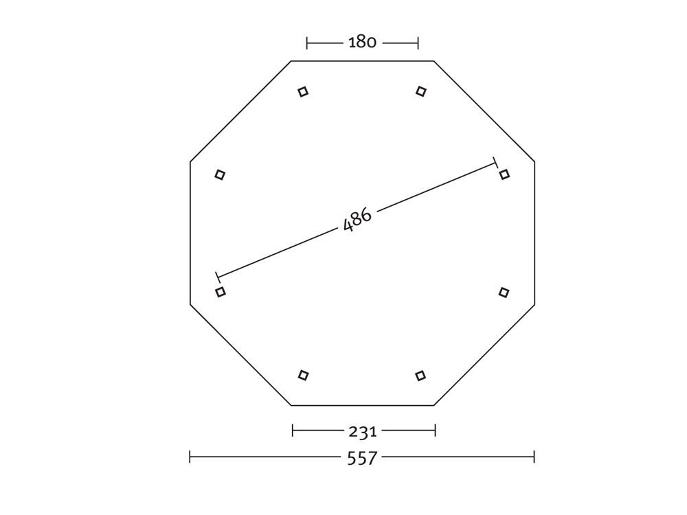 Holzlaube "Nice" - 25.73 M² - 5.57 x H 3.47 M - unbehandelt