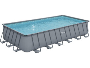 Framepool grau - "LUDO 5" - 7,32 x 3,66 x 1,32 m - Sandfiltergruppe 5,7 m3/h