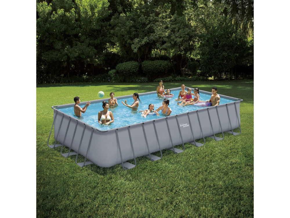 Framepool grau - "LUDO 5" - 7,32 x 3,66 x 1,32 m - Sandfiltergruppe 5,7 m3/h
