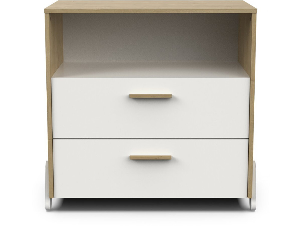 Kinderkommode mit 2 Schubladen und einer Nische "Naili" - Weiß