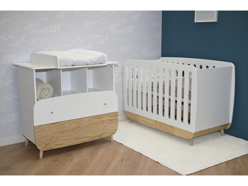 Babywiege "Firmiana" - 60 x 120 cm - Weiß matt