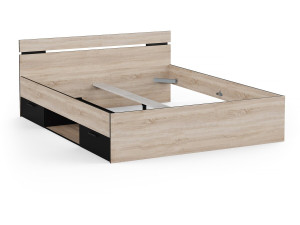 Holz-Doppelbett "Michigan" - 160 x 200 cm - Beige