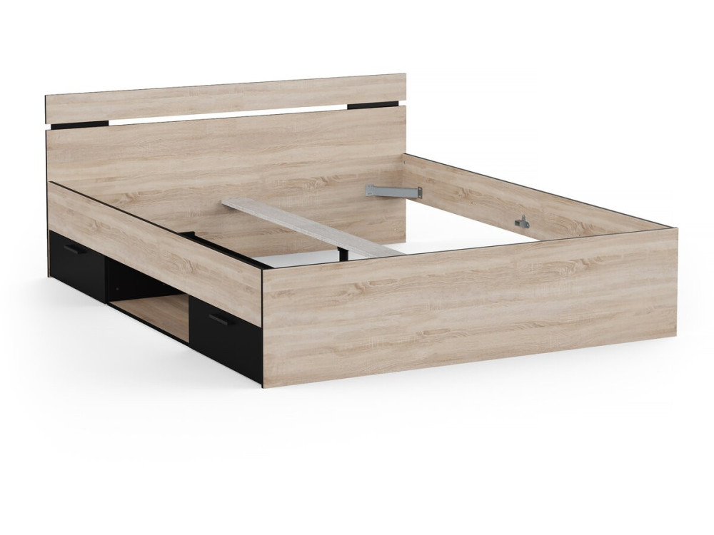 Holz-Doppelbett "Michigan" - 160 x 200 cm - Beige